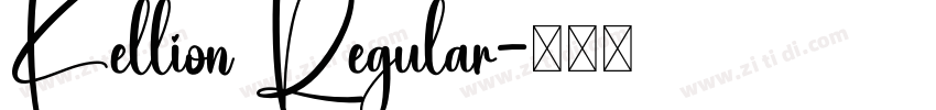 Kellion Regular字体转换